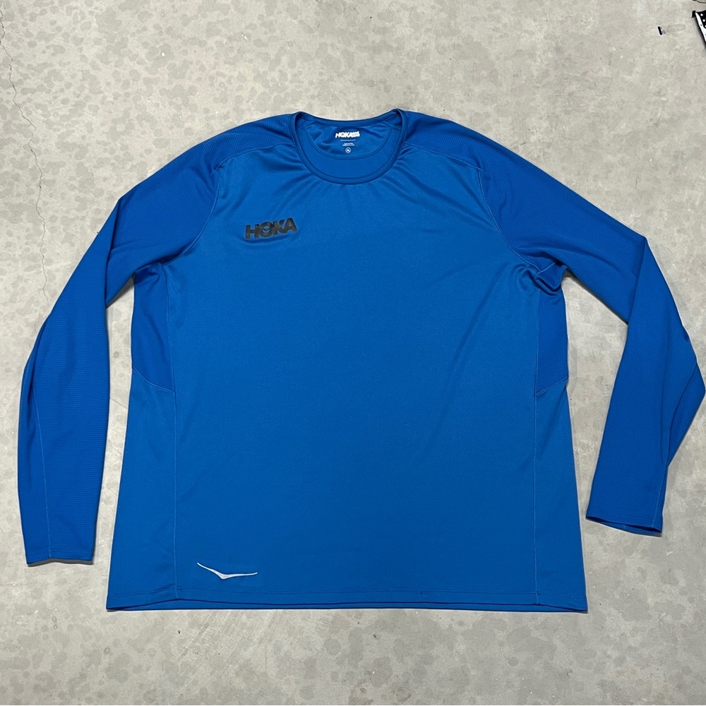 Hoka One One Performance Long Sleeve T Shirt Polartec Blue XL